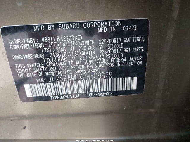 2023 SUBARU FORESTER WILDERNESS 9