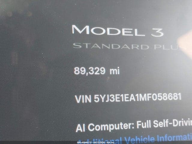 2021 TESLA MODEL 3 STANDARD RANGE PLUS REAR-WHEEL DRIVE 15