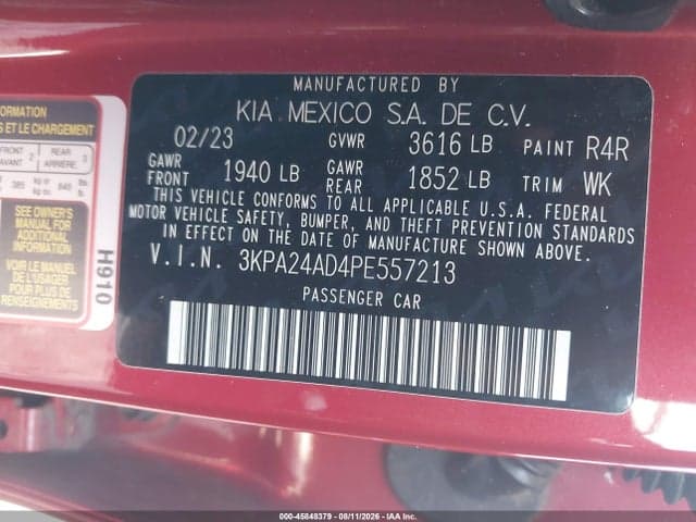 2023 KIA RIO S 9