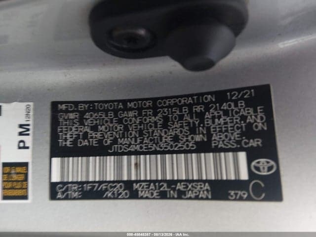 2022 TOYOTA COROLLA SE 9