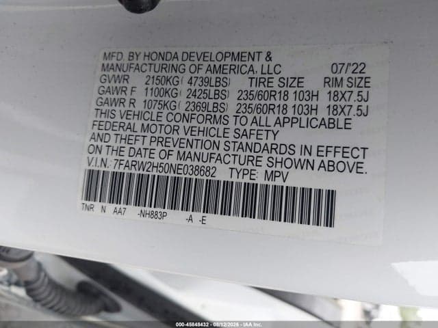 2022 HONDA CR-V AWD EX 9