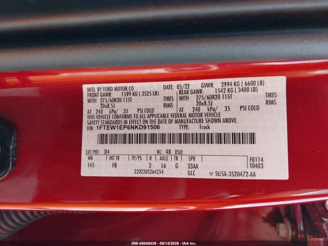 2022 FORD F-150 XLT 9