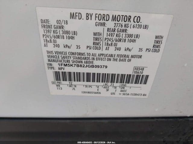 2018 FORD EXPLORER 9