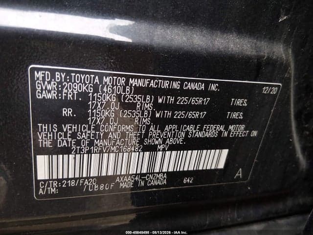 2021 TOYOTA RAV4 XLE 9