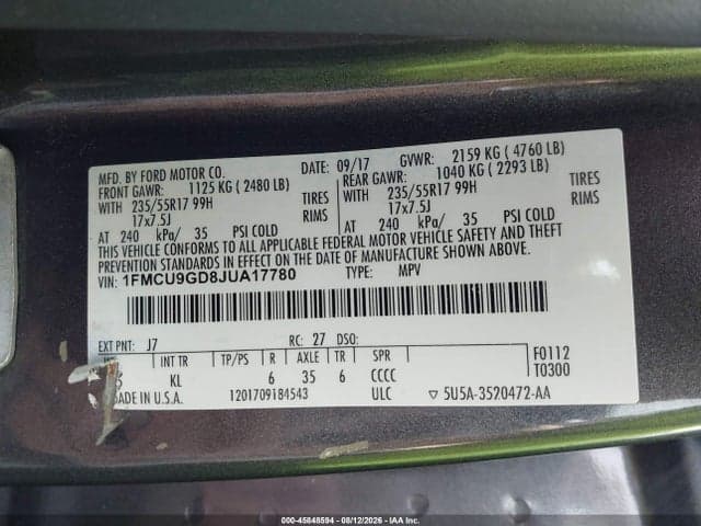 2018 FORD ESCAPE SE 9