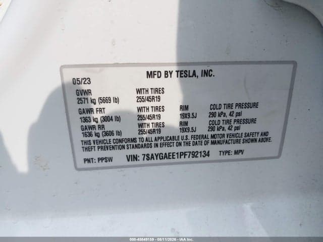 2023 TESLA MODEL Y AWD/LONG RANGE DUAL MOTOR ALL-WHEEL DRIVE 9