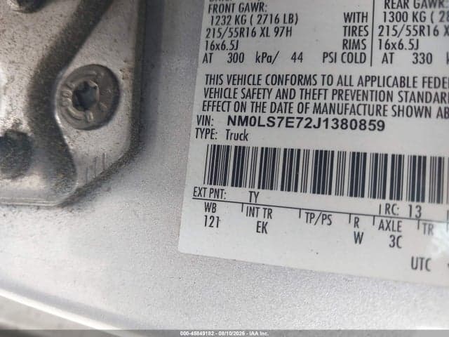 2018 FORD TRANSIT CONNECT XL 9