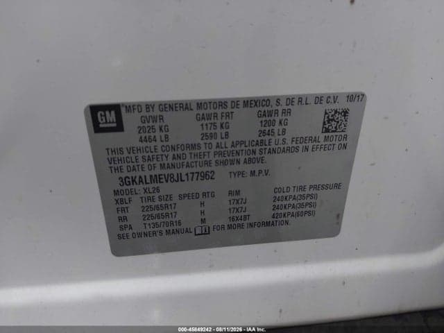 2018 GMC TERRAIN SLE 9