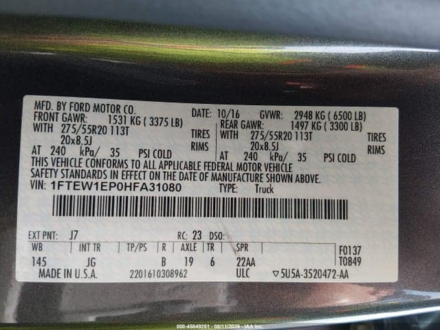 2017 FORD F-150 XL 9