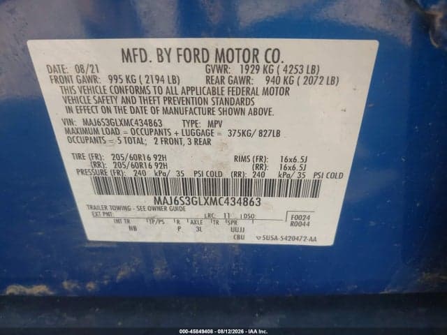 2021 FORD ECOSPORT SE 9