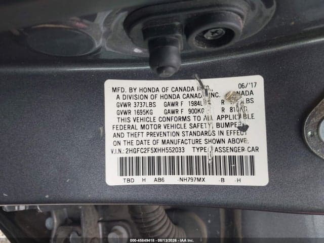 2017 HONDA CIVIC LX 4