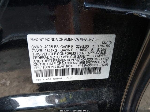 2019 ACURA ILX PREMIUM PACKAGE/TECHNOLOGY PACKAGE 9