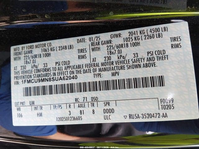 2025 FORD ESCAPE ST-LINE 9
