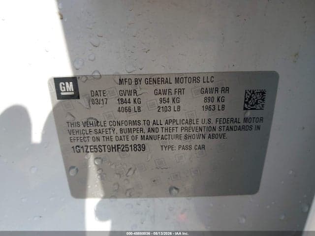2017 CHEVROLET MALIBU 1LT 9