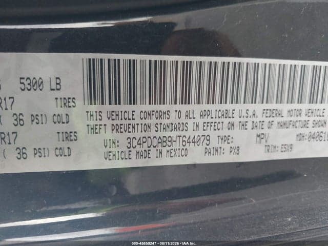 2017 DODGE JOURNEY SE 9