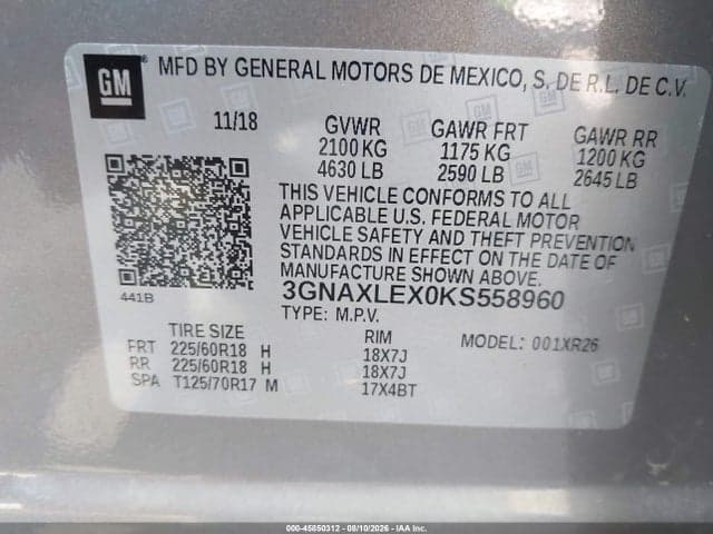 2019 CHEVROLET EQUINOX LT 9