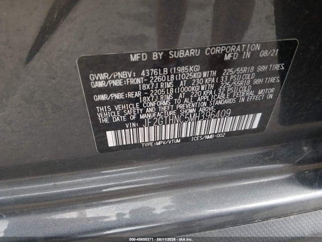 2021 SUBARU CROSSTREK LIMITED 9