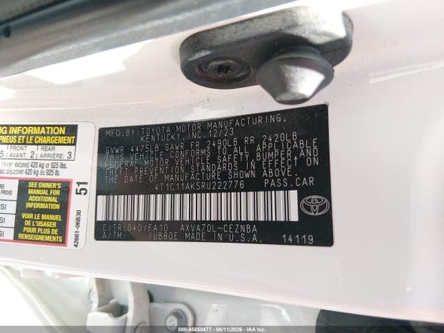 2024 TOYOTA CAMRY LE 9
