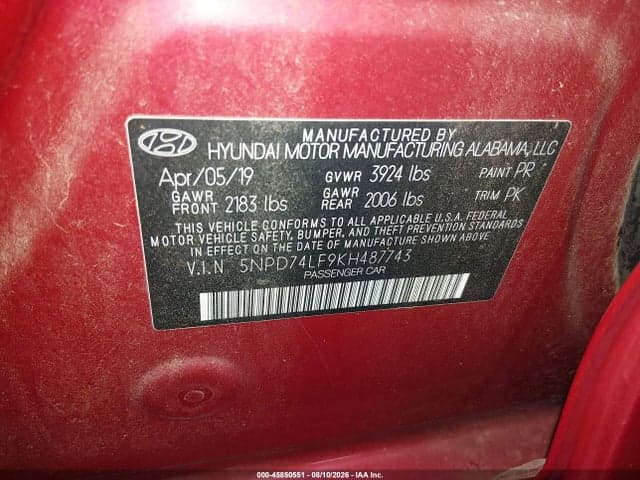 2019 HYUNDAI ELANTRA SE 9