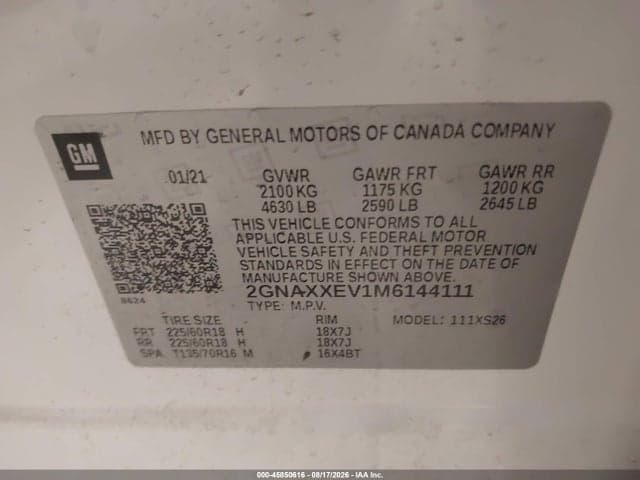 2021 CHEVROLET EQUINOX AWD PREMIER 9