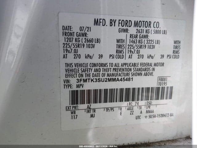 2021 FORD MUSTANG MACH-E PREMIUM 9