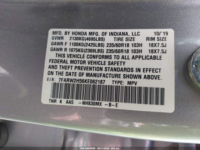 2019 HONDA CR-V EX 9