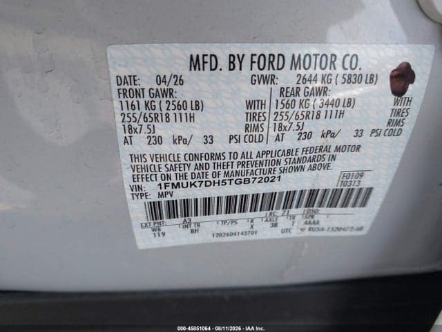 2026 FORD EXPLORER ACTIVE 9