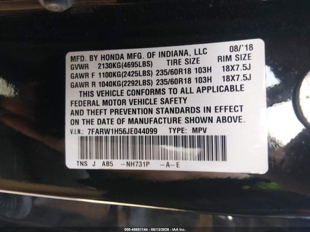 2018 HONDA CR-V EX 9