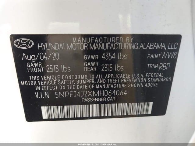 2021 HYUNDAI SONATA SEL PLUS 9