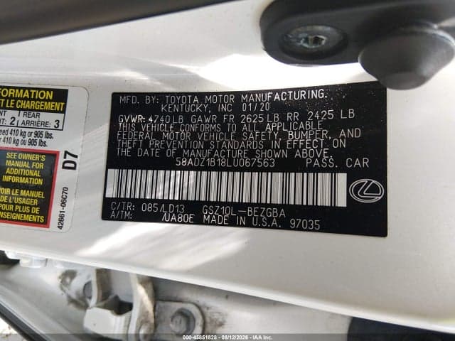 2020 LEXUS ES 350 9