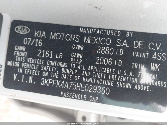 2017 KIA FORTE LX 9