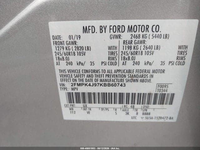 2019 FORD EDGE SEL 9