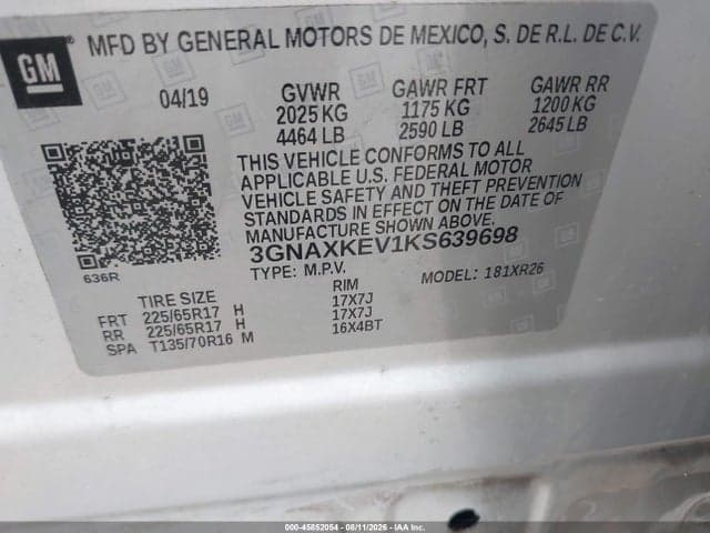 2019 CHEVROLET EQUINOX LT 9
