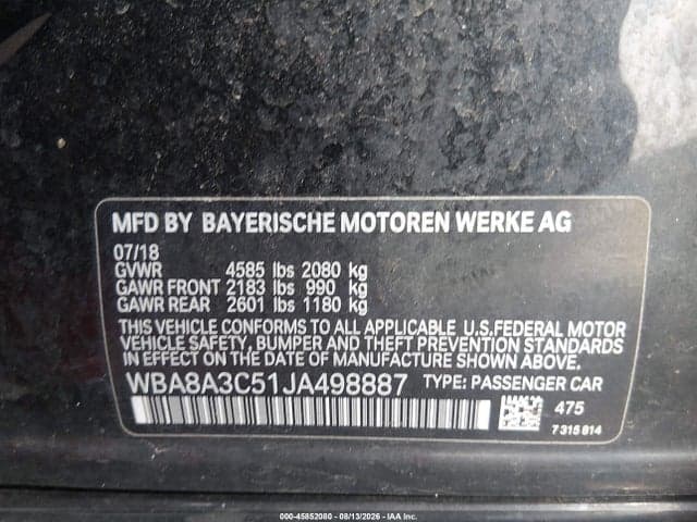 2018 BMW 320I XDRIVE 9