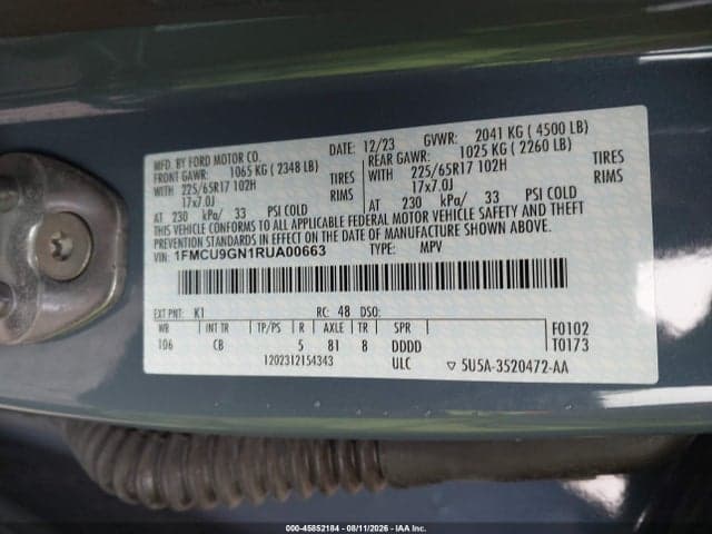 2024 FORD ESCAPE ACTIVE 9