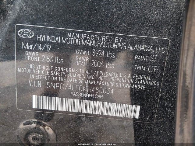 2019 HYUNDAI ELANTRA SE 9