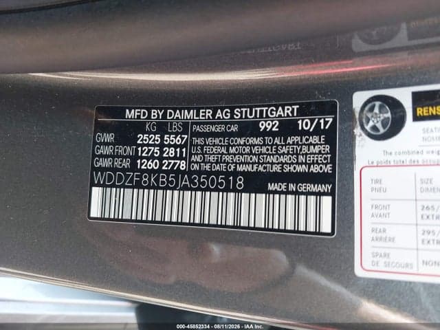 2018 MERCEDES-BENZ AMG E 63 S 4MATIC 9