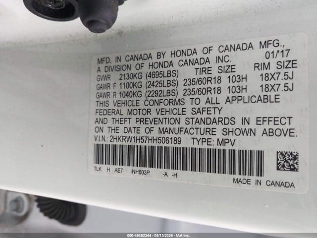 2017 HONDA CR-V EX 9