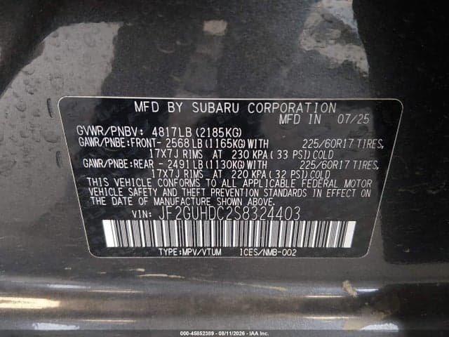 2025 SUBARU CROSSTREK PREMIUM 9