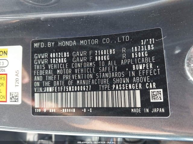 2022 HONDA CIVIC EX 9