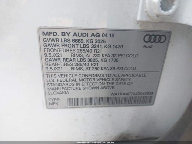 2018 AUDI Q7 3.0T PREMIUM 9