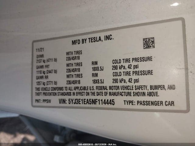 2022 TESLA MODEL 3 REAR-WHEEL DRIVE 9