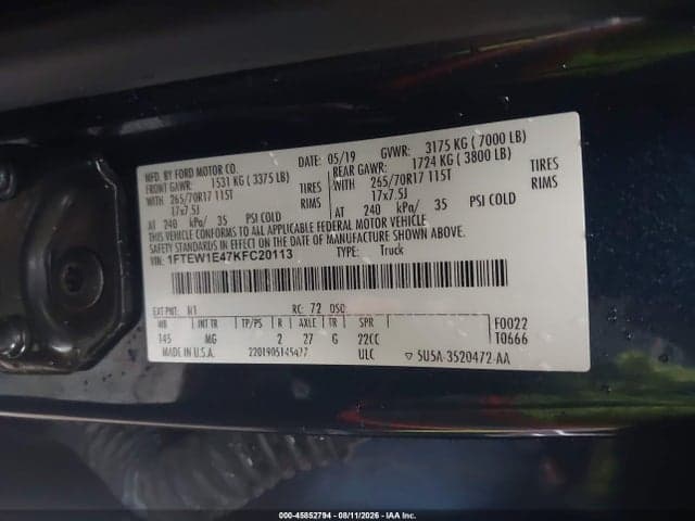 2019 FORD F-150 XLT 9