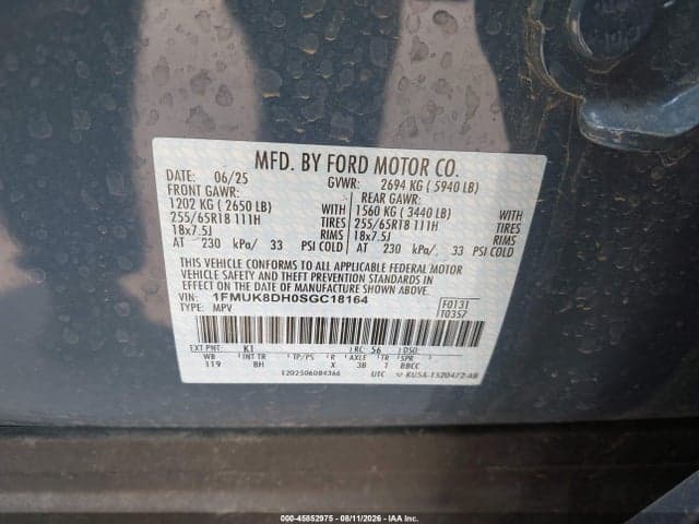 2025 FORD EXPLORER ACTIVE 9
