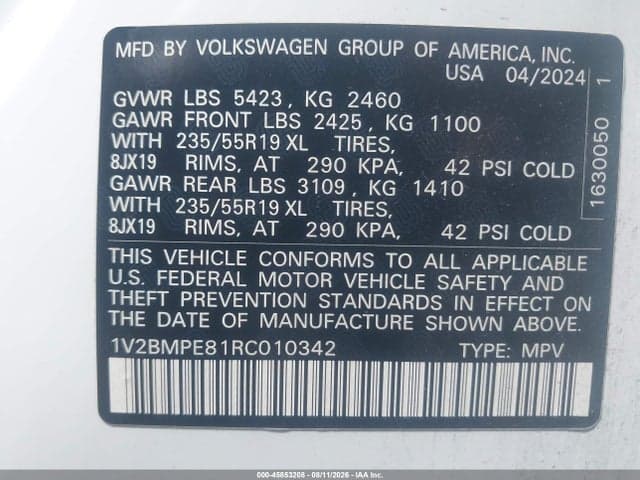 2024 VOLKSWAGEN ID.4 STANDARD 9