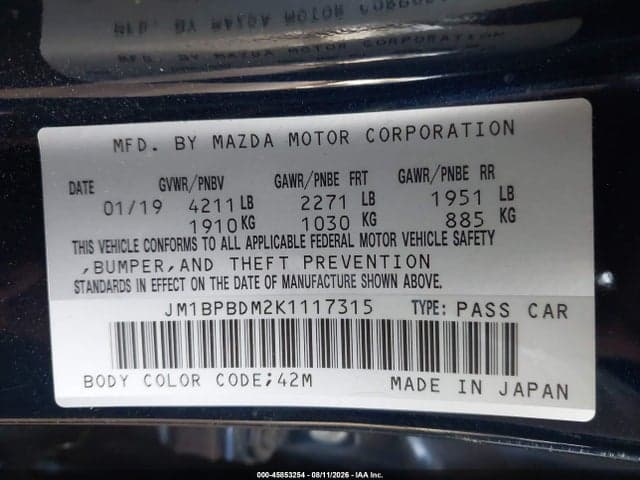 2019 MAZDA MAZDA3 PREFERRED PACKAGE 9