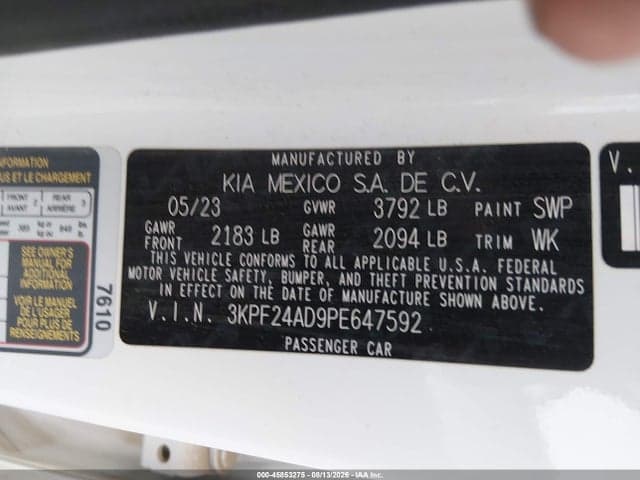 2023 KIA FORTE LXS 9