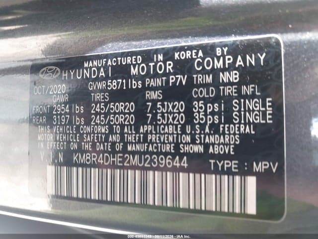 2021 HYUNDAI PALISADE SEL 9