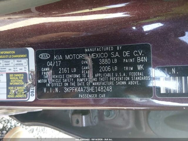 2017 KIA FORTE LX 9