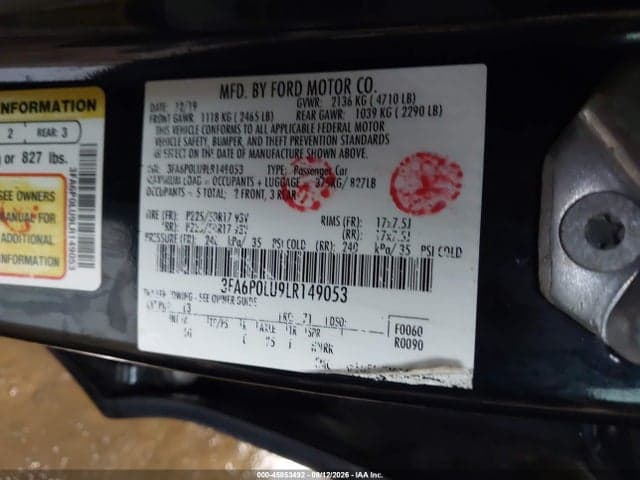 2020 FORD FUSION HYBRID SE 9